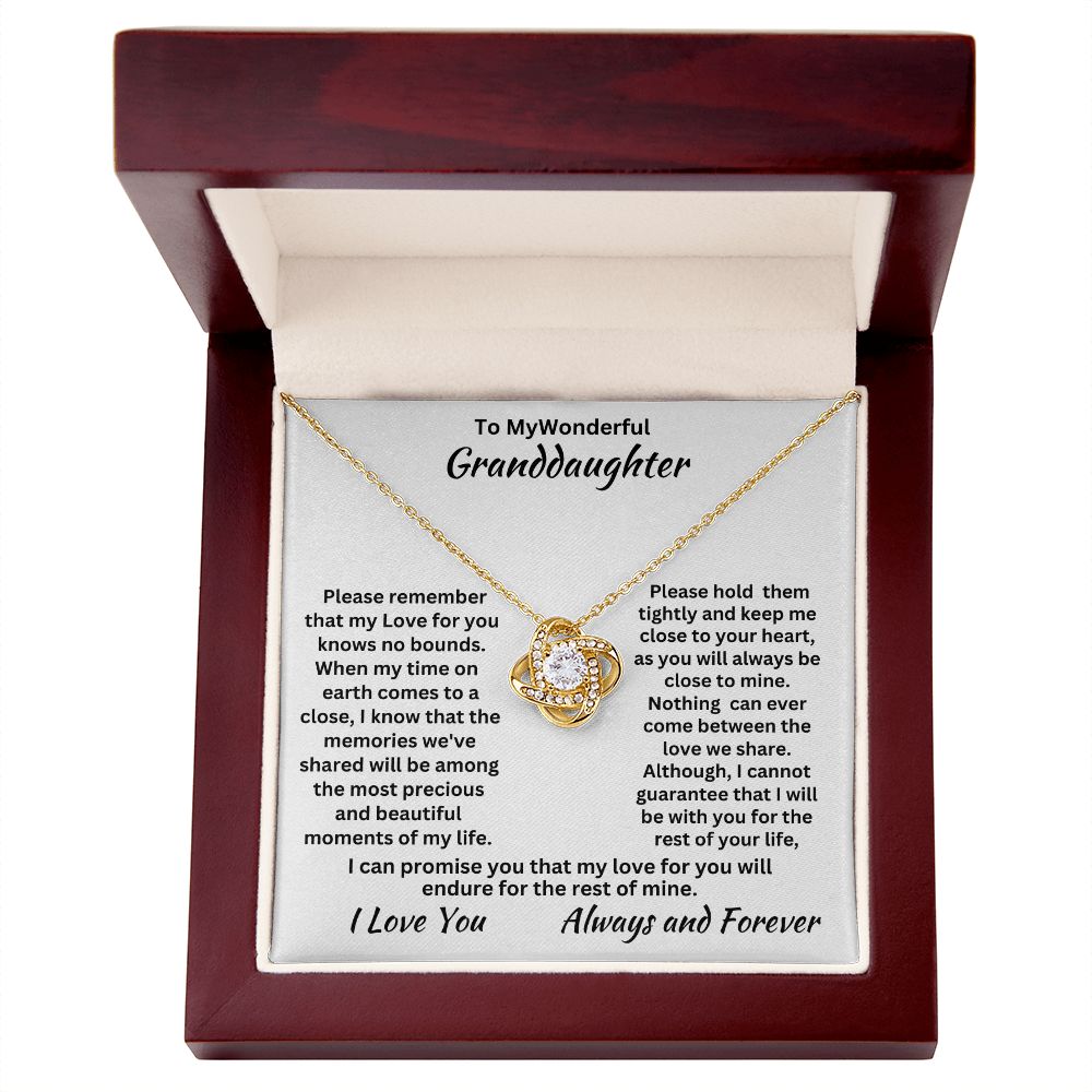 Gift For Granddaughter-Most Precious And Beautiful Moments-Love Knot Necklace