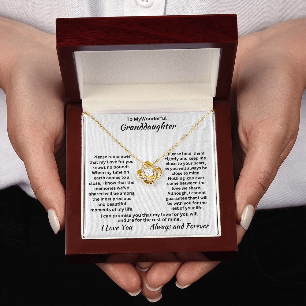 Gift For Granddaughter-Most Precious And Beautiful Moments-Love Knot Necklace