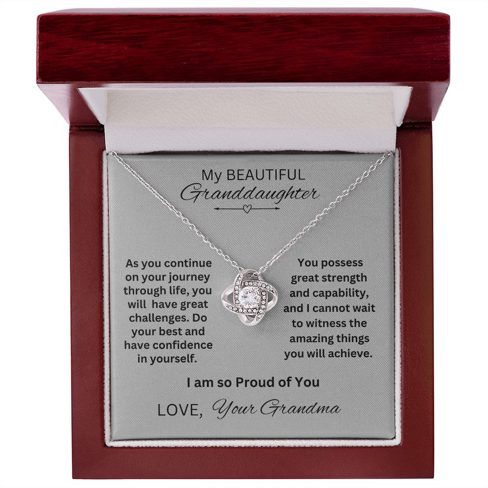 Gift For Granddaughter - Your Journey Through Life - Love Knot Necklace