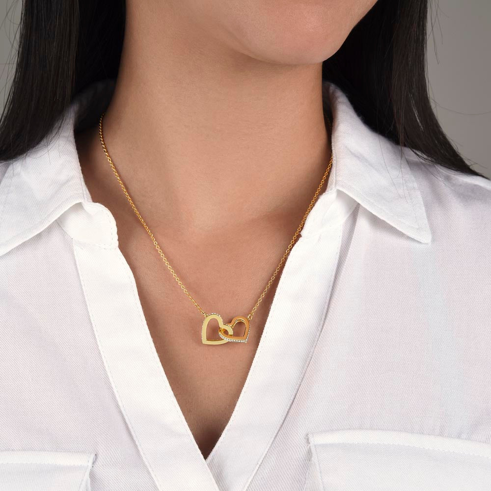 Gifts For Mom- Pick Up My Poo-Interlocking Hearts Necklace