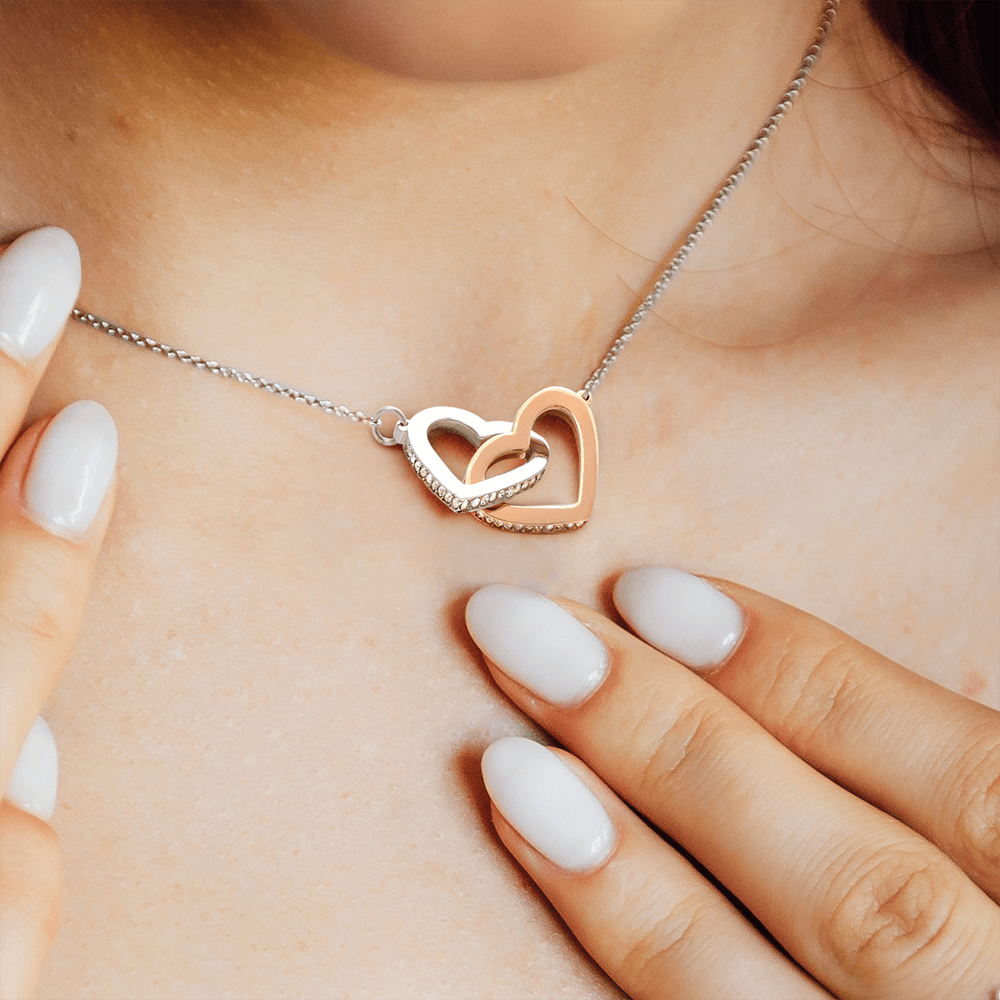Gifts For Mom- Pick Up My Poo-Interlocking Hearts Necklace