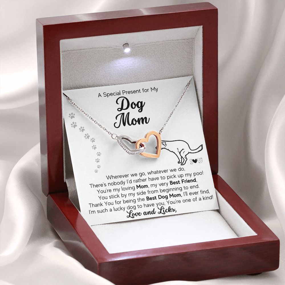 Gifts For Mom- Pick Up My Poo-Interlocking Hearts Necklace