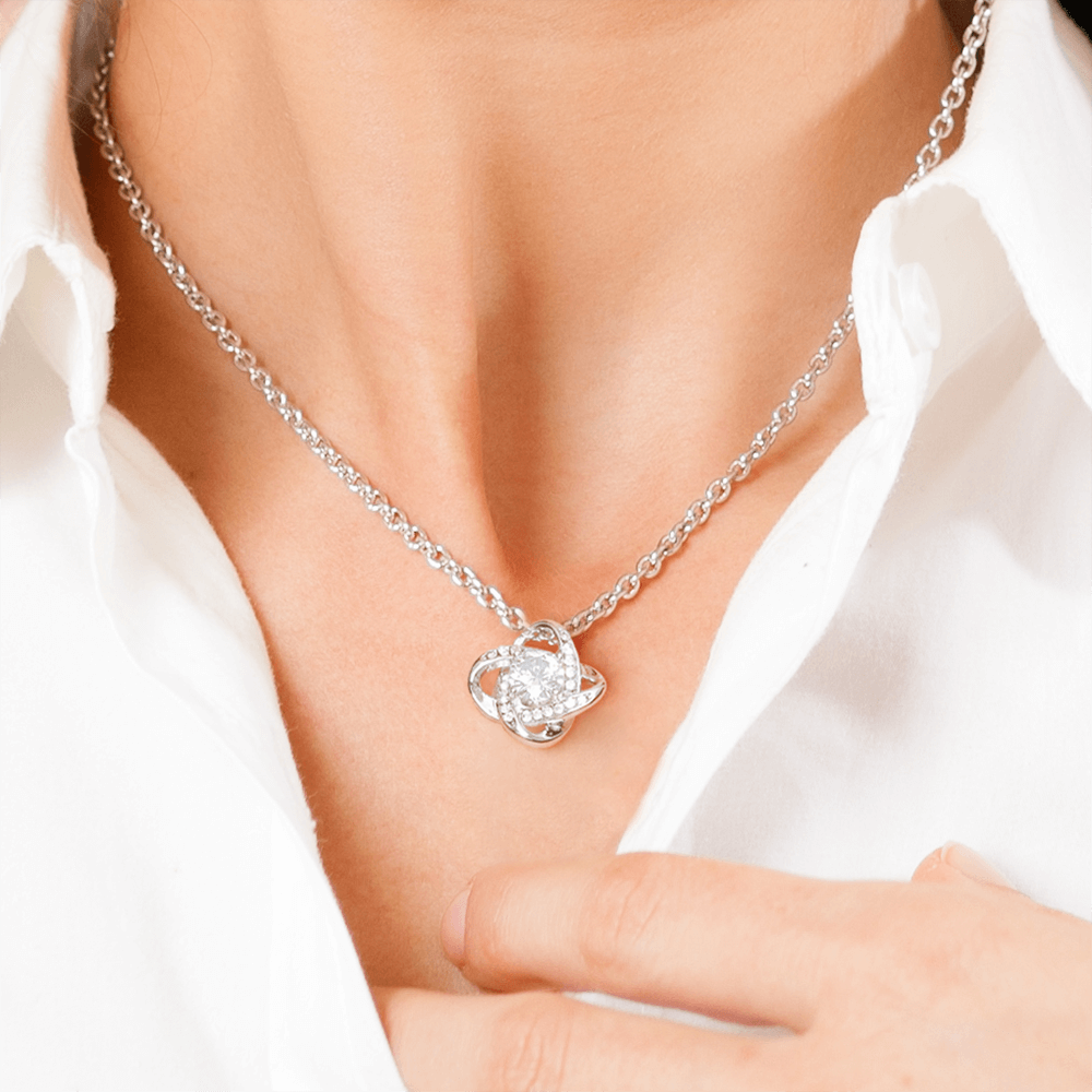 Personalized Future Wife Gift- Your Last Everything- Love Knot Necklace
