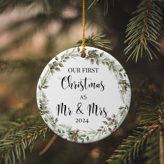 Our First Christmas As Mr and Mrs Ornament