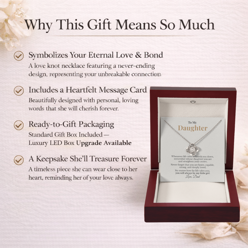 To My Daughter Necklace Gift From Dad – You Will Always Be My Little Girl