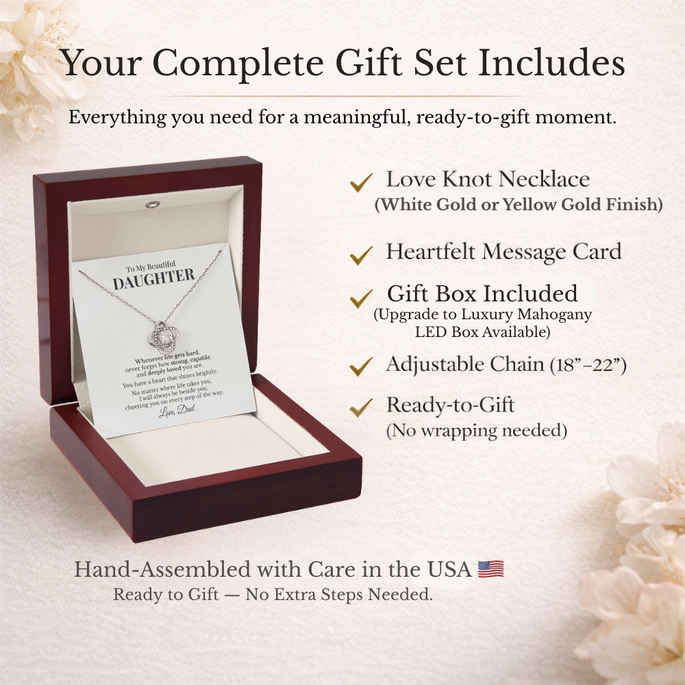 To My Beautiful Daughter – Whenever Life Gets Hard Necklace