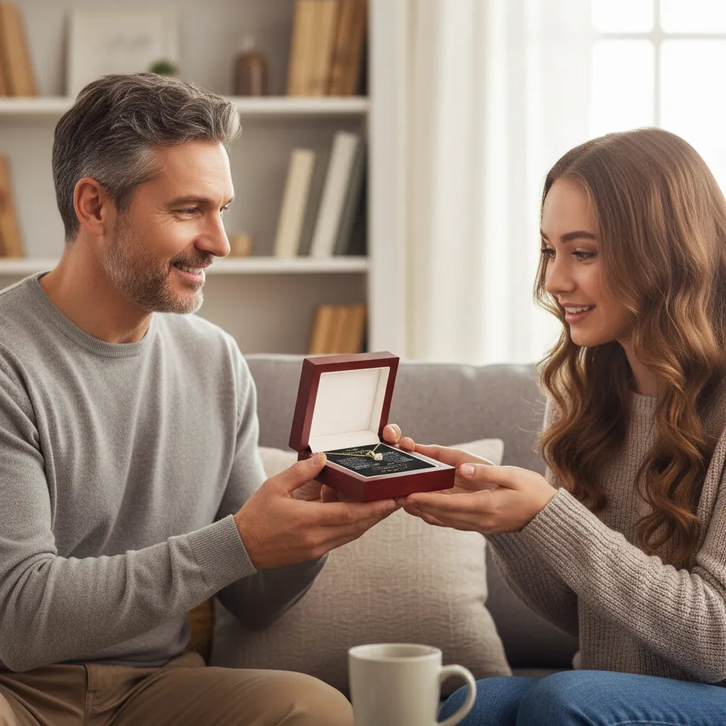 To My Daughter – Love, Dad | Heartfelt Necklace Gift Set