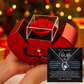 Forever Love Necklace with Red Heart Rose Gift Box — “To My Beautiful Wife” Message Card