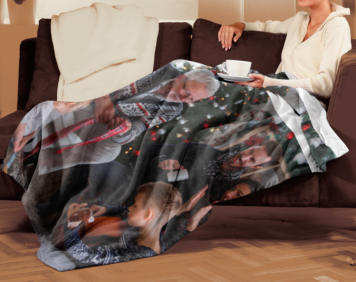 Personalized Photo- Cozy Plush Fleece Blanket – 50×60