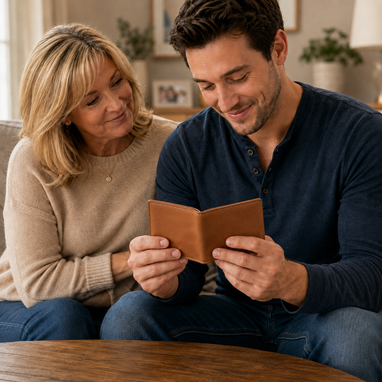 To My Son Engraved Wallet from Mom | Keep Going Gift