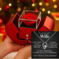 "To My Beautiful Wife" Necklace with Luxury Rose Box Gift – Romantic Anniversary, Birthday, or Christmas Present