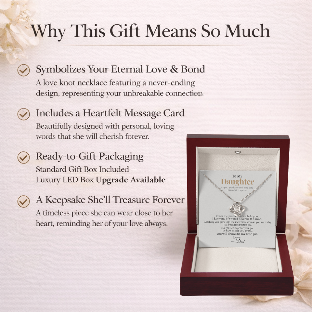To My Daughter – You’ll Always Be My Little Girl Necklace From Dad