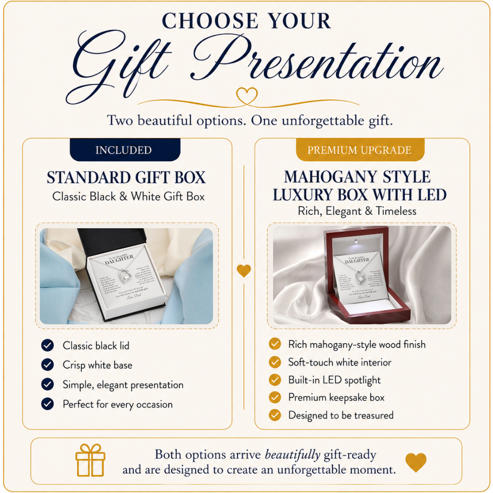 To My Daughter – You'll Always Be My Little Girl Forever Love Necklace from Dad