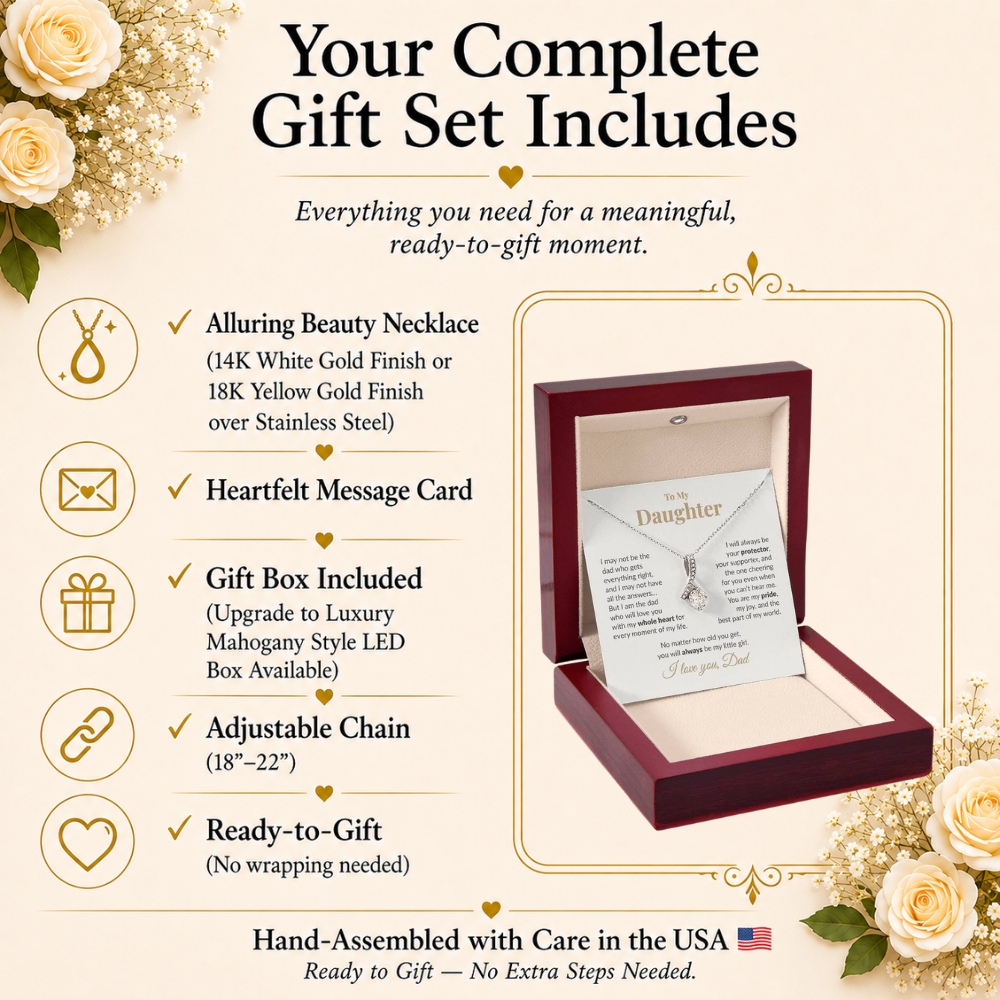 To My Daughter Necklace – Heartfelt Gift from Dad | Alluring Beauty