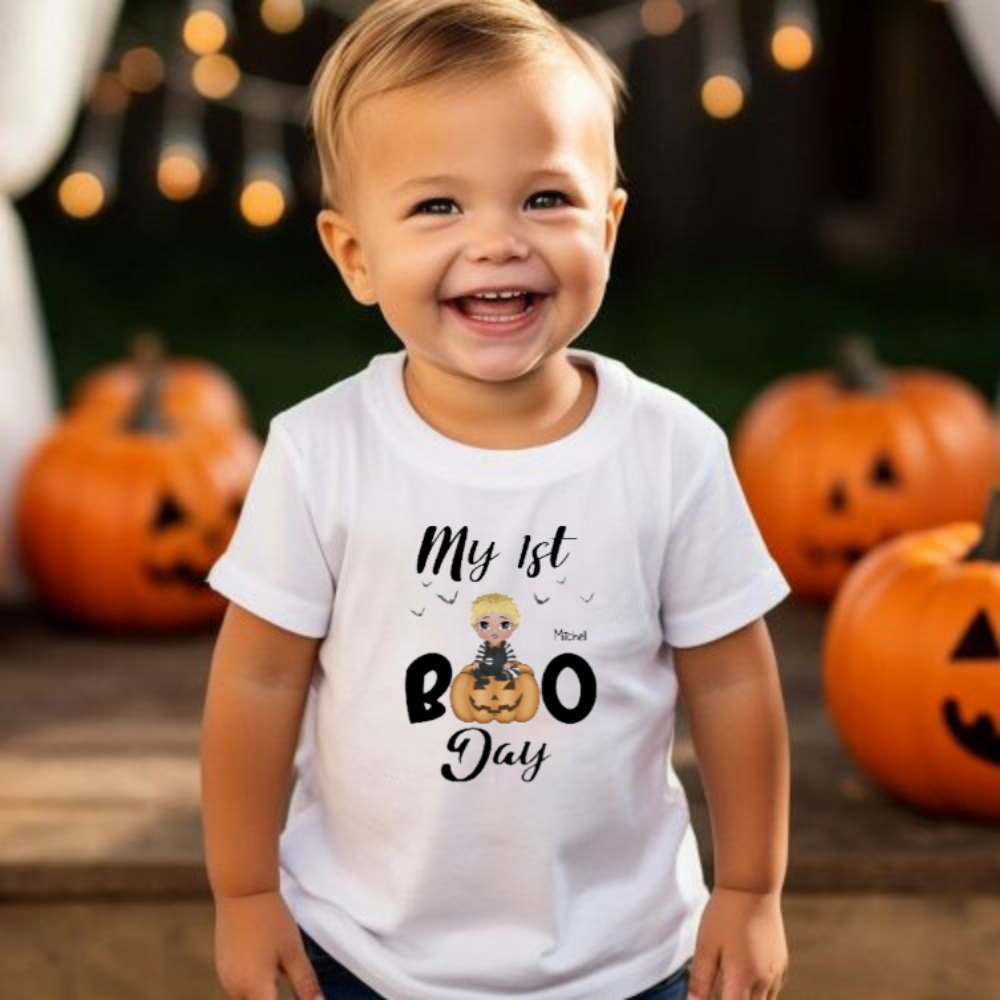 My 1st Boo Infant Jersey Personalized Halloween T-Shirt