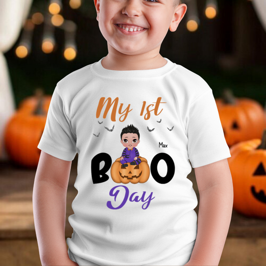 My 1st Boo Infant Jersey Personalized Halloween T-Shirt