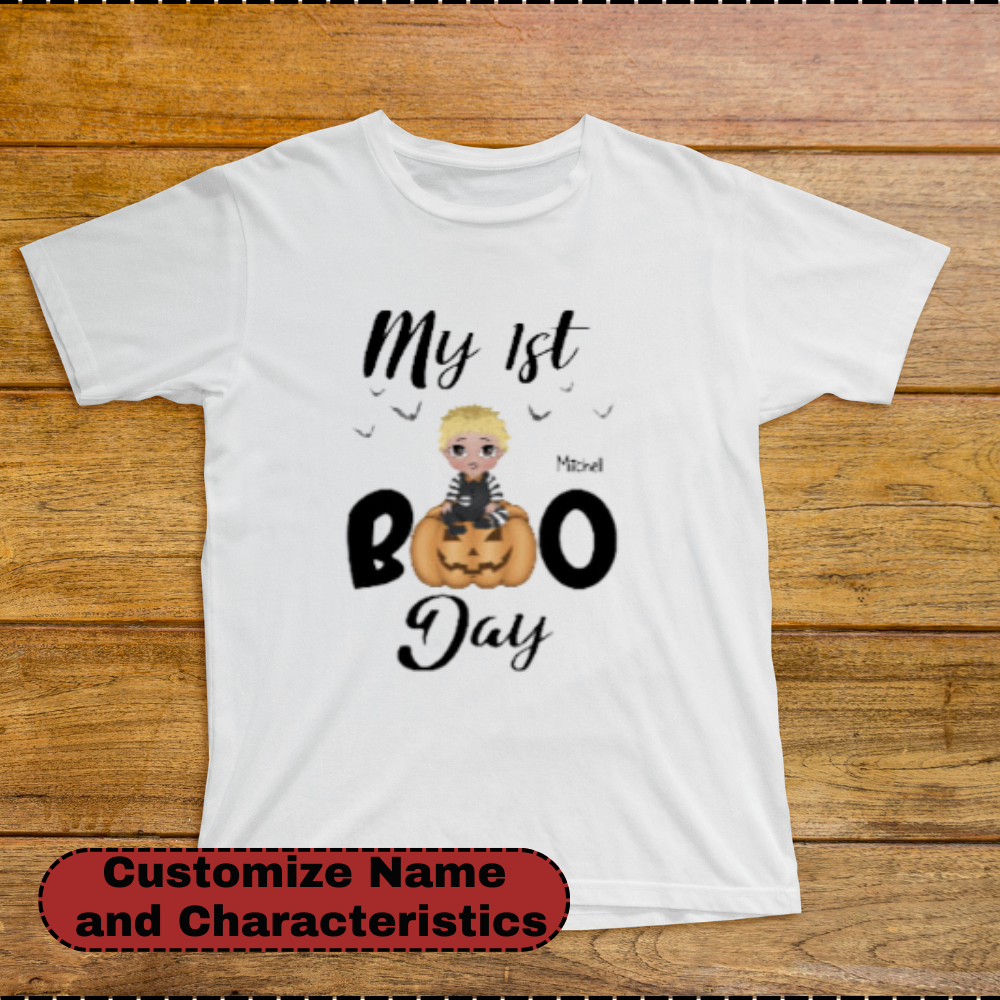 My 1st Boo Infant Jersey Personalized Halloween T-Shirt