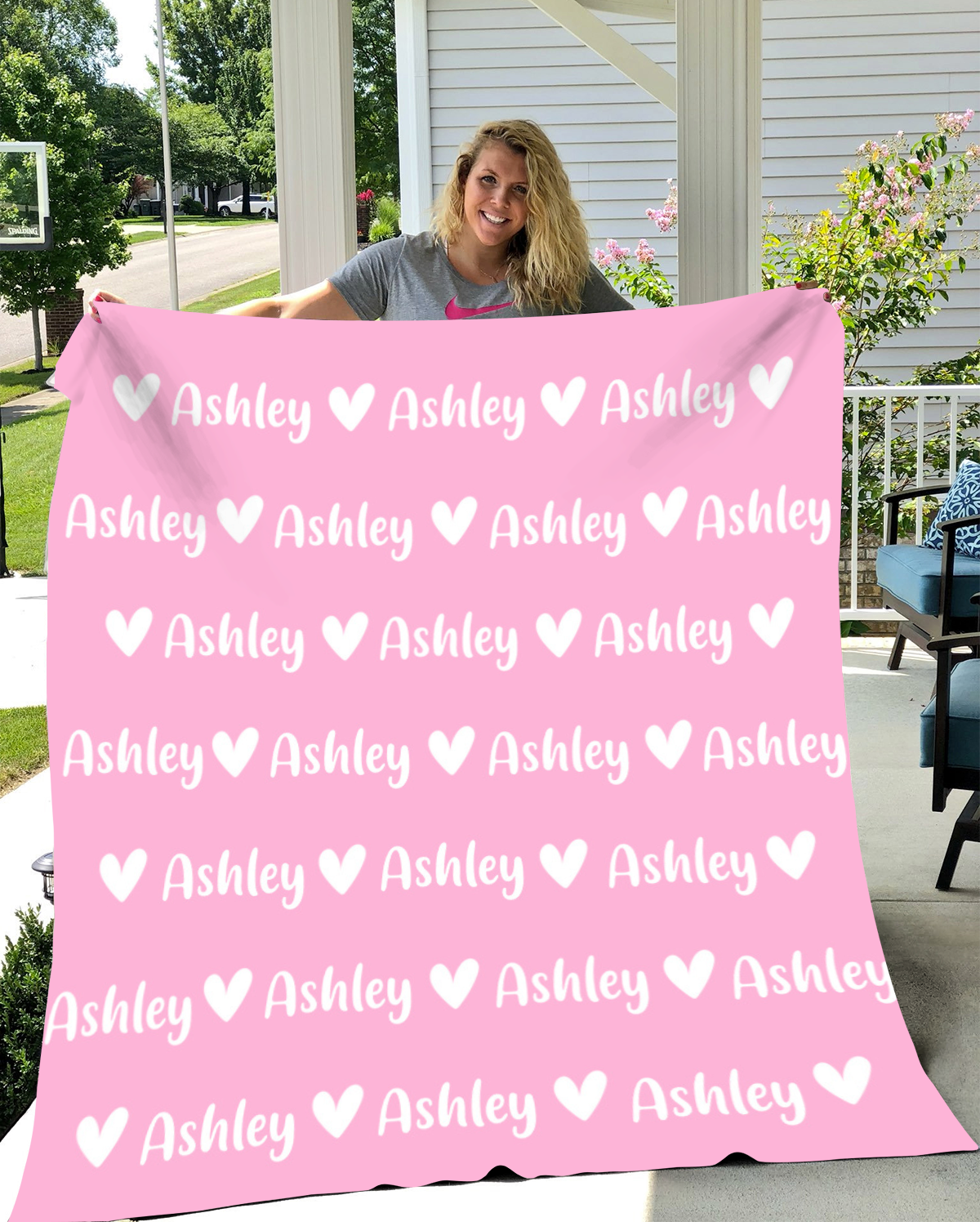 Personalized Cozy Heart Name Blanket- Perfect Gift for Christmas & Birthdays  Fleece Blanket – 50×60