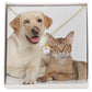 Pet Lovers-Custom Picture Photo Upload-Alluring Beauty Necklace-18k Yellow Gold Finish