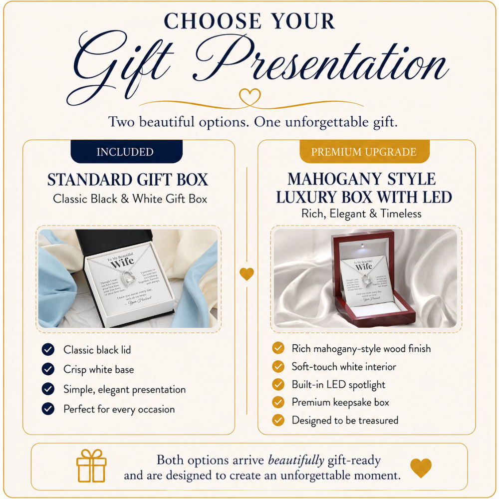 To My Beautiful Wife – Your Last Everything Forever Love Necklace