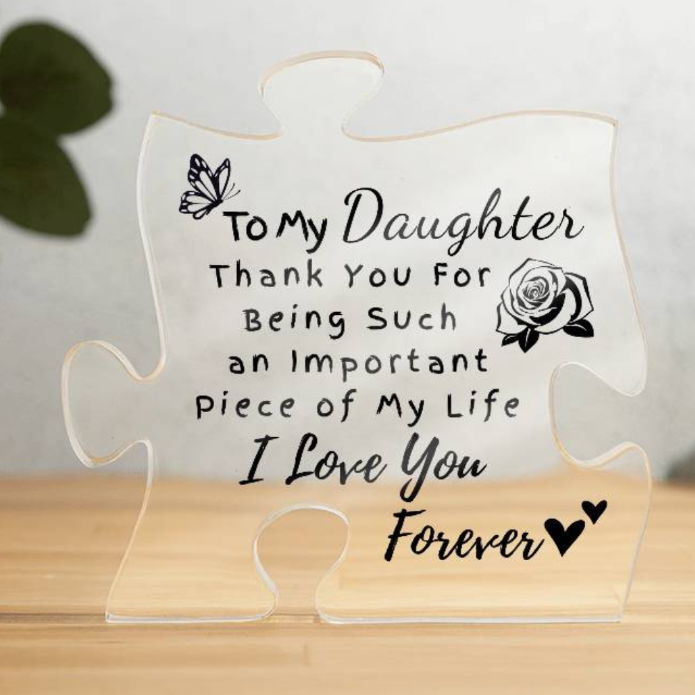 Puzzle Piece Acrylic Plaque for Sister/Mom/Dad/Bestie/Daughter/Grandma/Wife