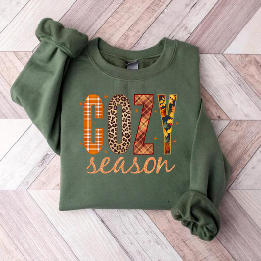 Cozy Season Sweatshirt, Retro Fall Sweatshirt, Get Cozy Sweatshirt, Women's Fall Sweater Weather, Fall Graphic Tee, Women Fall Sweat Shirt