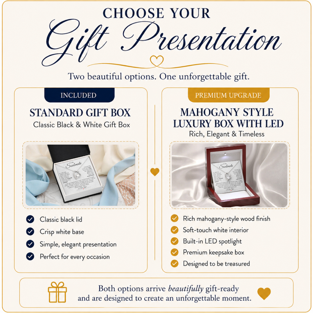 To My Soulmate – Forever Love Necklace Gift for Her