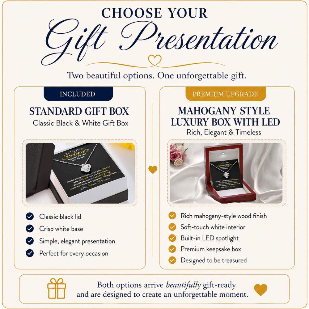 To My Dear Soulmate – Love Knot Necklace Gift for Her