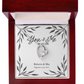 Personalized for Her- I Love You- Forever Love Necklace - 14k white gold finish