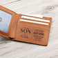 To My Son Engraved Wallet from Mom | Keep Going Gift
