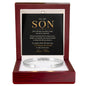 To My Son – I'll Always Be Proud of You Engraved Cuff Bracelet