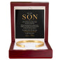 To My Son – I'll Always Be Proud of You Engraved Cuff Bracelet