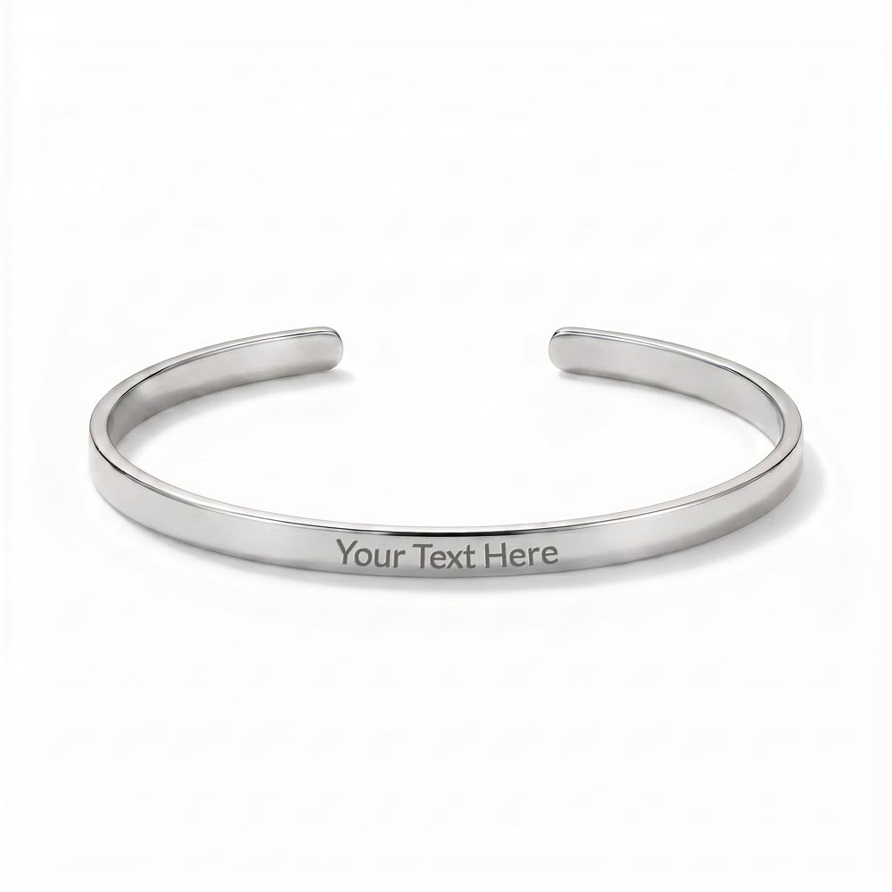 To My Son – Always in Your Corner Engraved Cuff Bracelet