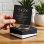 To My Son – I'll Always Be Proud of You Engraved Cuff Bracelet