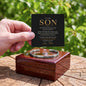 To My Son – I'll Always Be Proud of You Engraved Cuff Bracelet