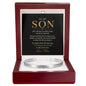 To My Son – I'll Always Be Proud of You Engraved Cuff Bracelet