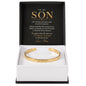 To My Son – I'll Always Be Proud of You Engraved Cuff Bracelet