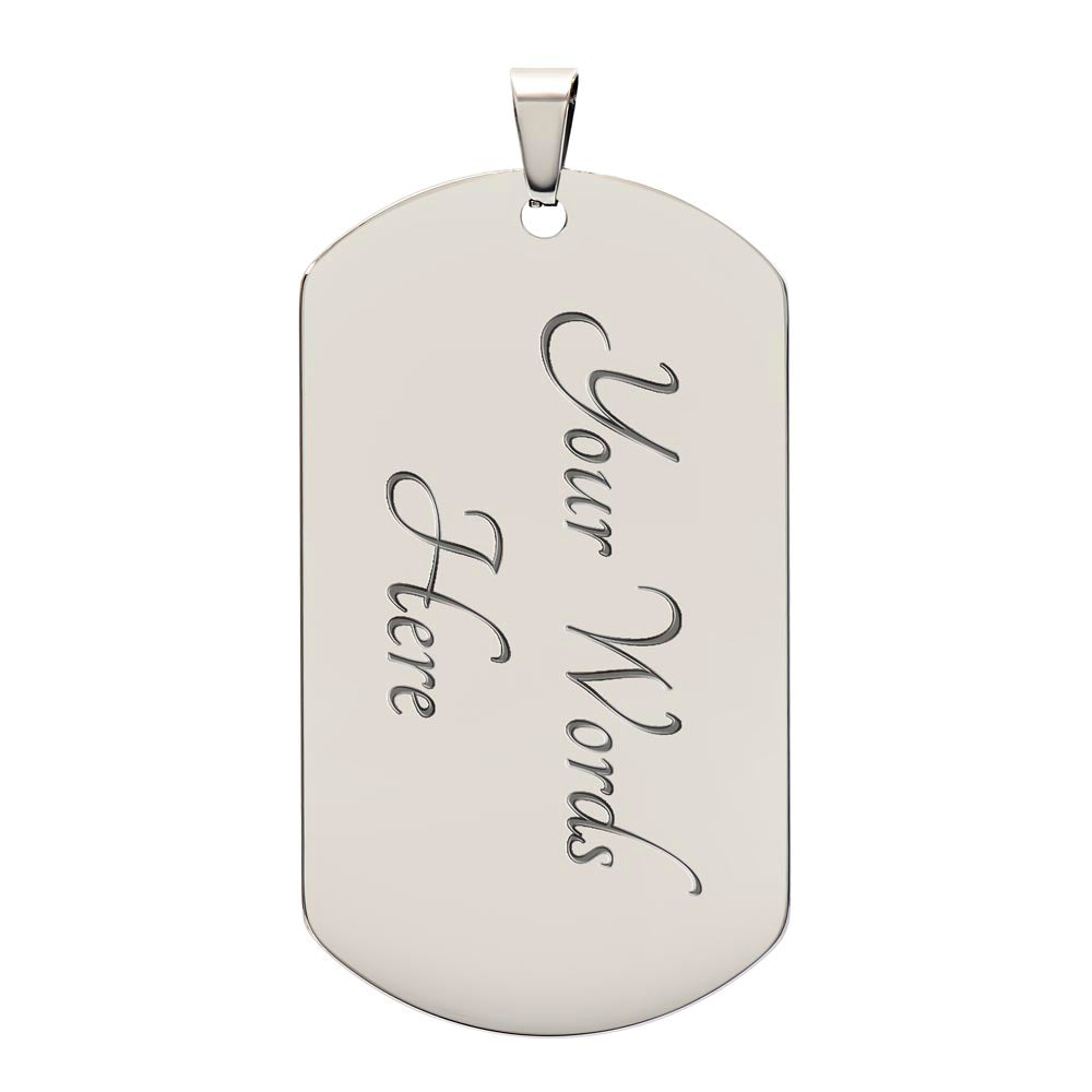 Personalize-To My Son-Luxury Military Dog Tag Necklace