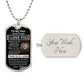 Personalize-To My Son-Luxury Military Dog Tag Necklace