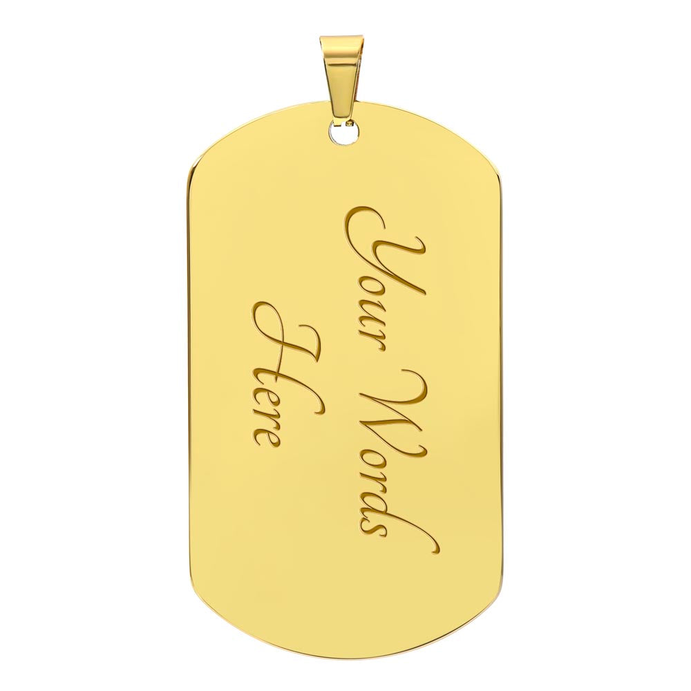 Personalize-To My Son-Luxury Military Dog Tag Necklace