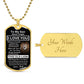 Personalize-To My Son-Luxury Military Dog Tag Necklace