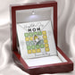 Gift For Mom - Mother's Day-Best Mom Word Find PUZZLE- Heart Necklace