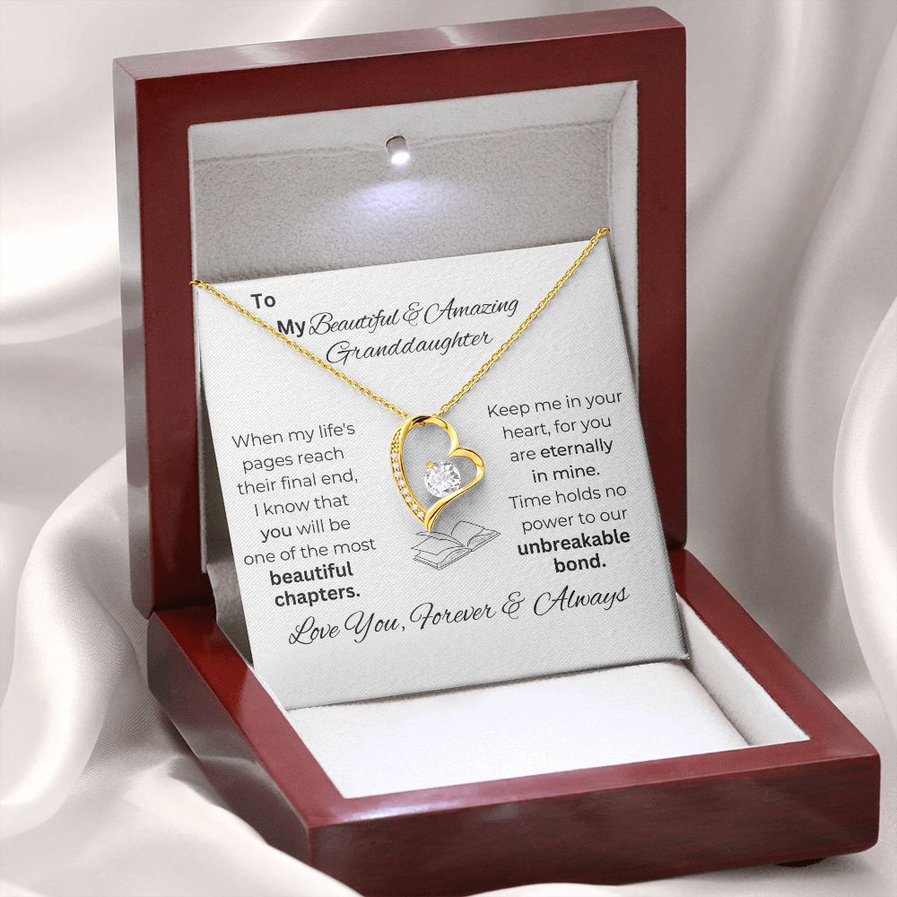 Personalized Beautiful Granddaughter-Unbreakable Bond - Forever Love Necklace