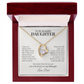 To My Daughter – You'll Always Be My Little Girl Forever Love Necklace from Dad