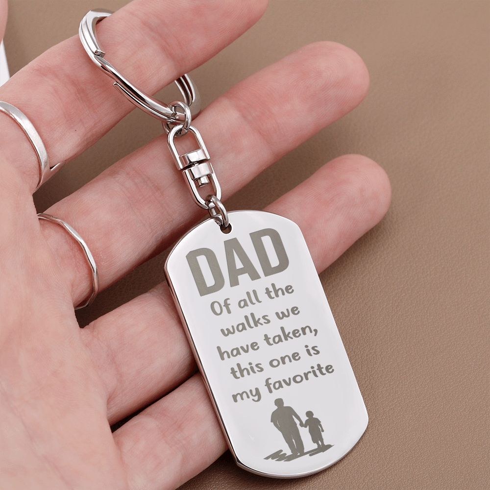 Gift For Dad-My Favorite-Engraved Key Chain