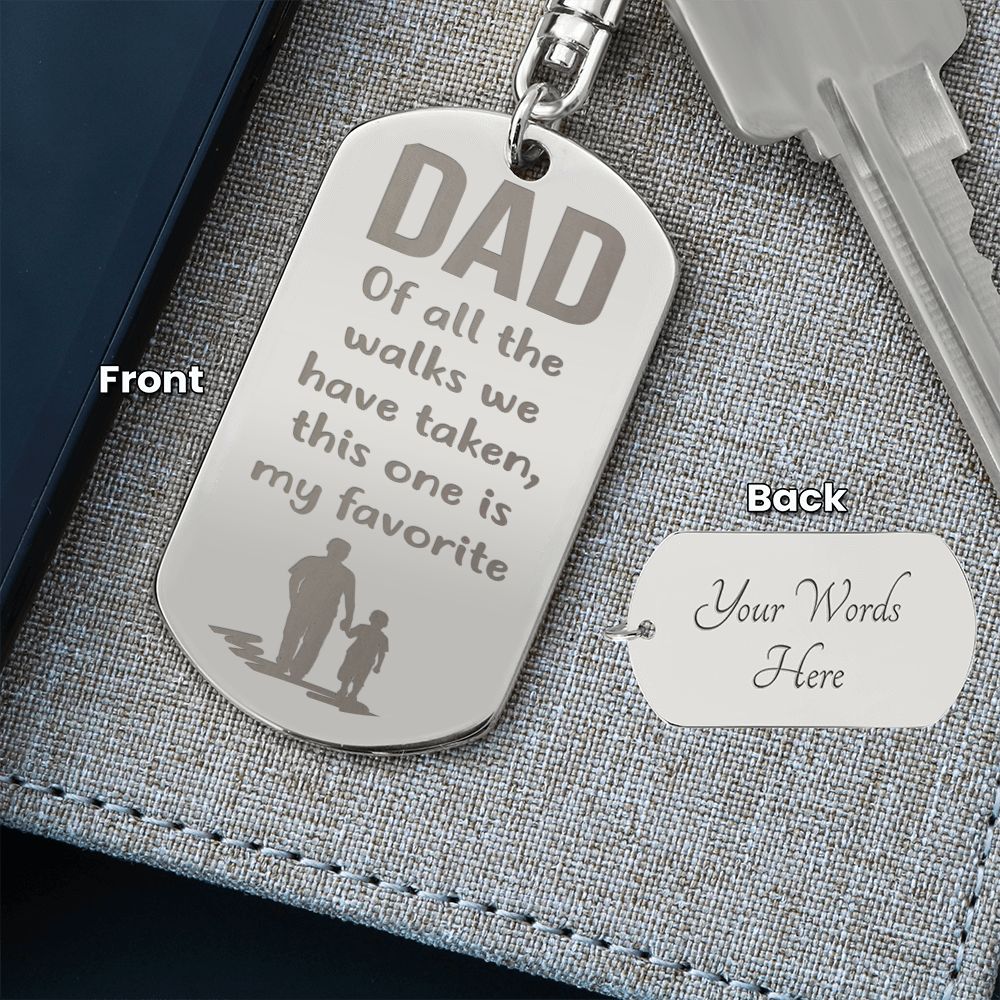 Gift For Dad-My Favorite-Engraved Key Chain