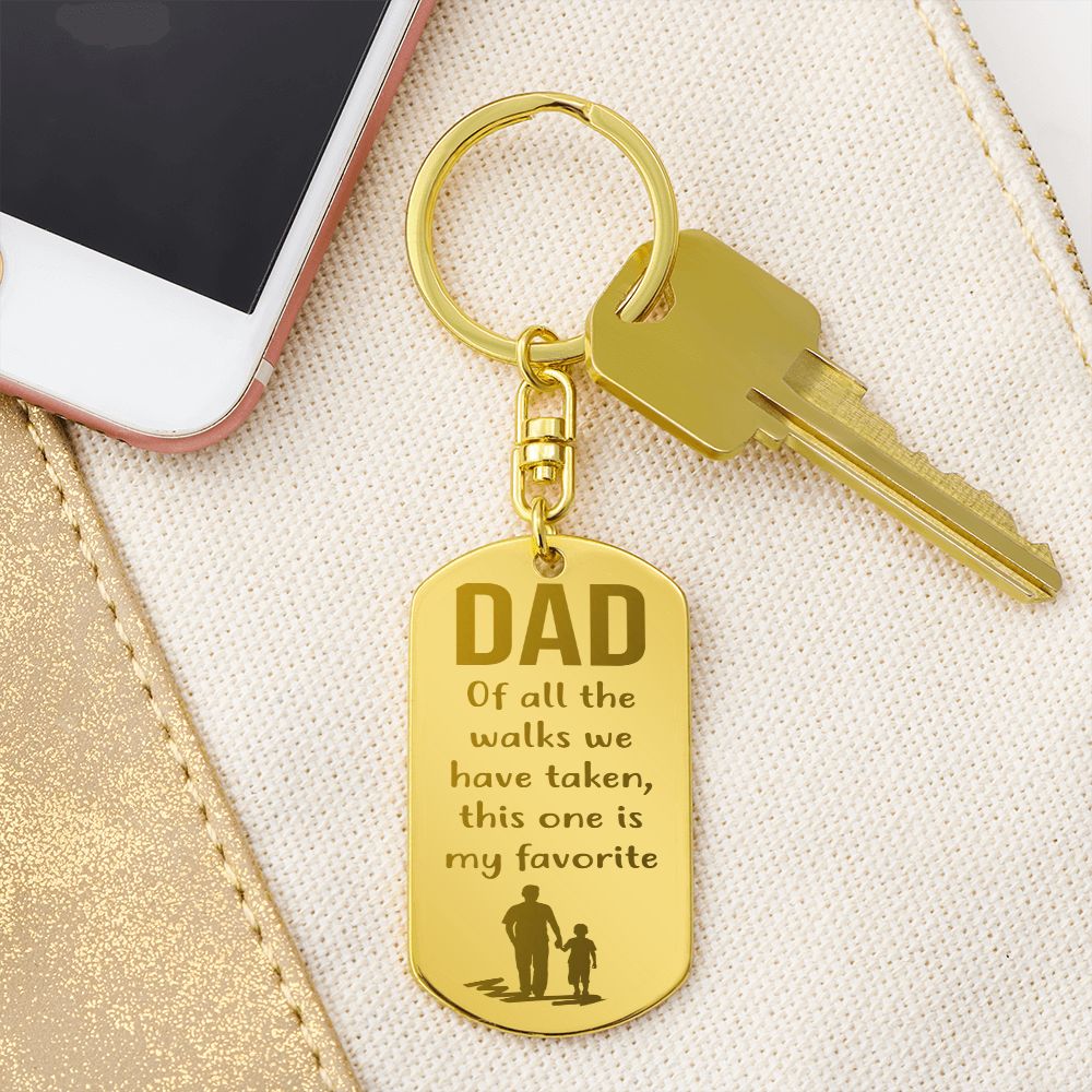 Gift For Dad-My Favorite-Engraved Key Chain