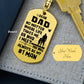 Dads Are Number ONE-Engraved Dog Key Chain