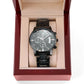 Gift For Dad-I Love Being Dad-Engraved Design Black Chronograph Watch