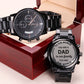 GIFT To Dad-You Are The World- Black Chronograph Watch